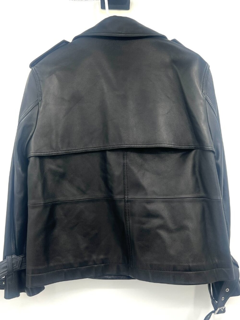 Coach Mini Leather Trench 100% Lambskin Leather Black Women's Medium - Picture 6 of 6